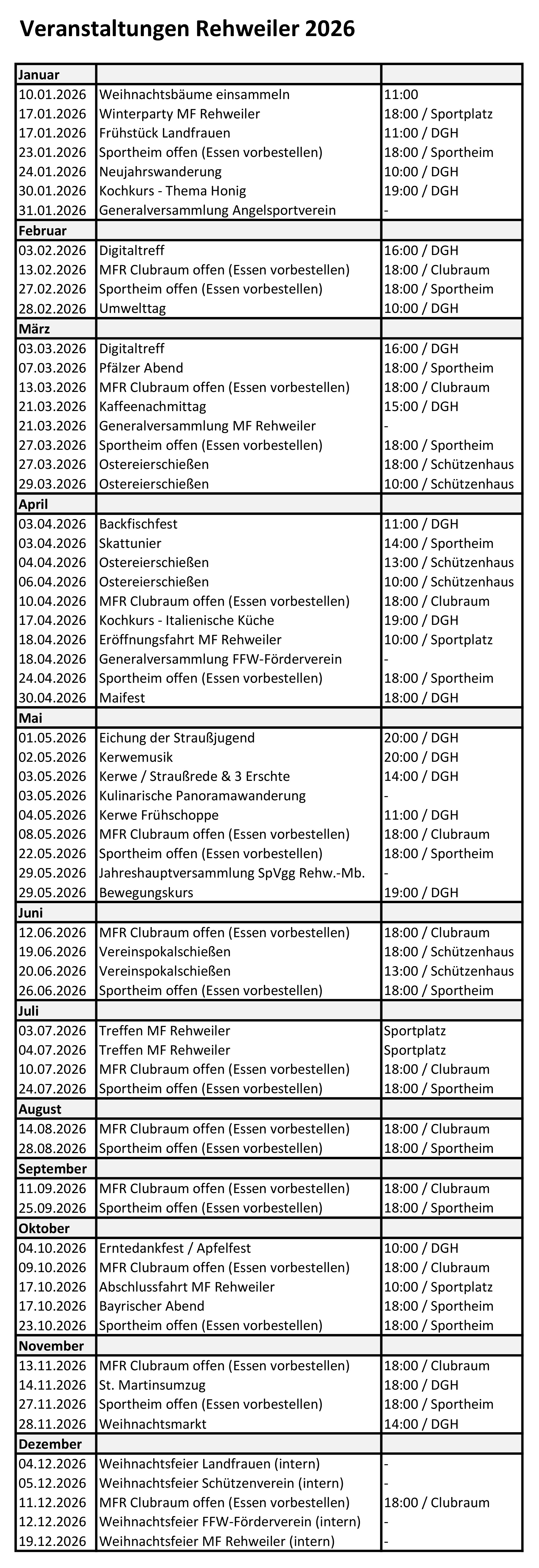 2026 Rehweiler Termine NEU